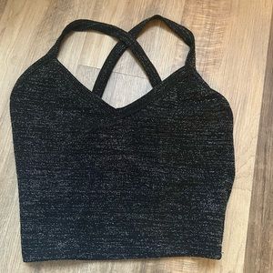 Forever 21 sparkly black tank top